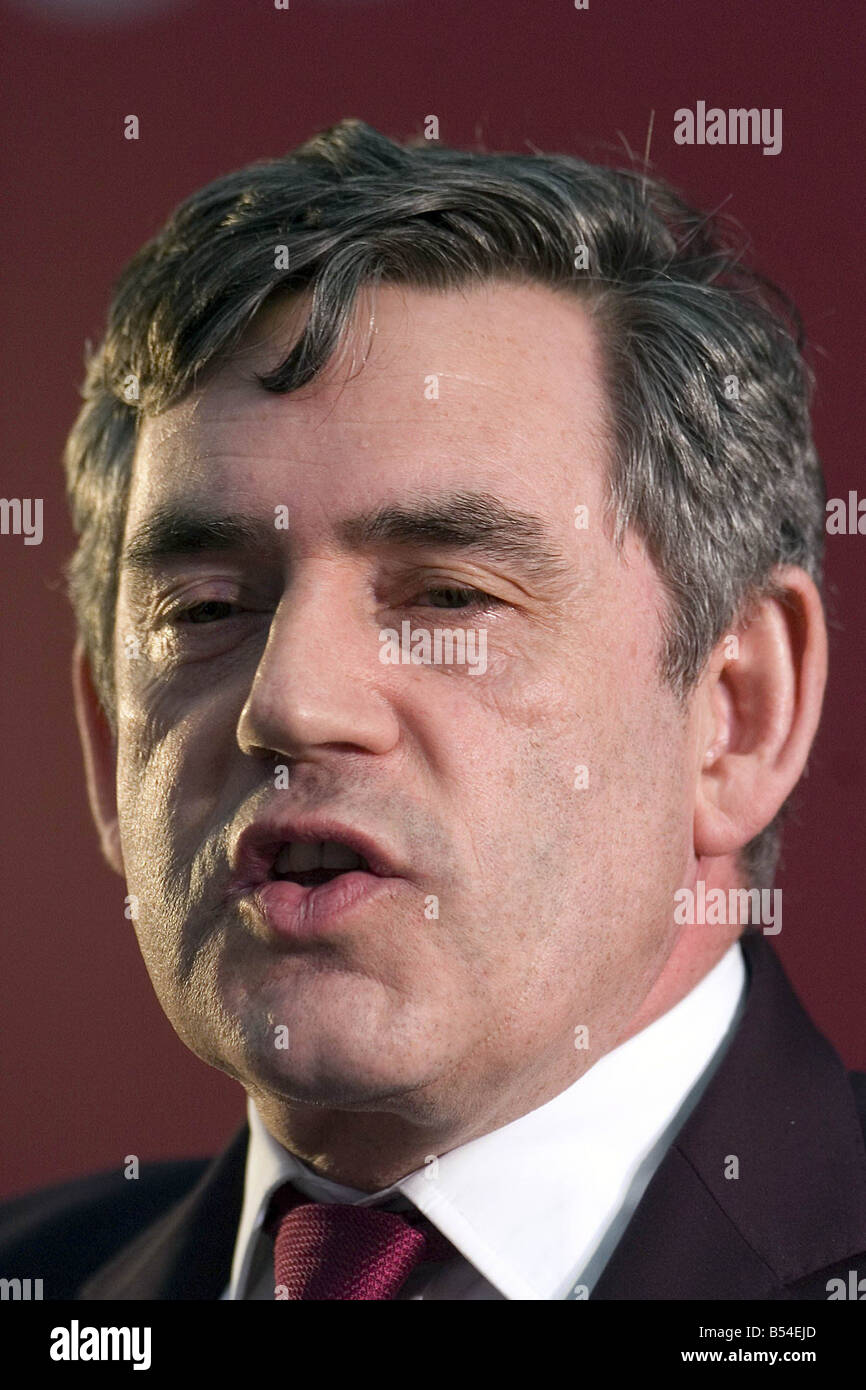 Gordon Brown et Jack McConnell visiter Adam Smith College kircaldy Banque D'Images