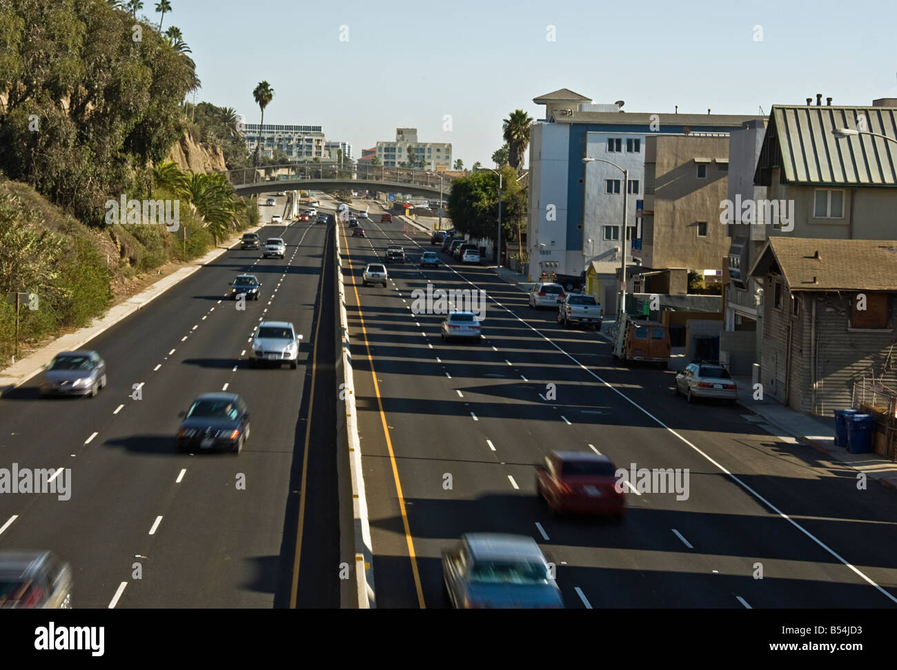CA Santa Monica beach 'Bay City' Gold Coast House au nord de la jetée de Santa Monica Beach house architecture moderne Banque D'Images