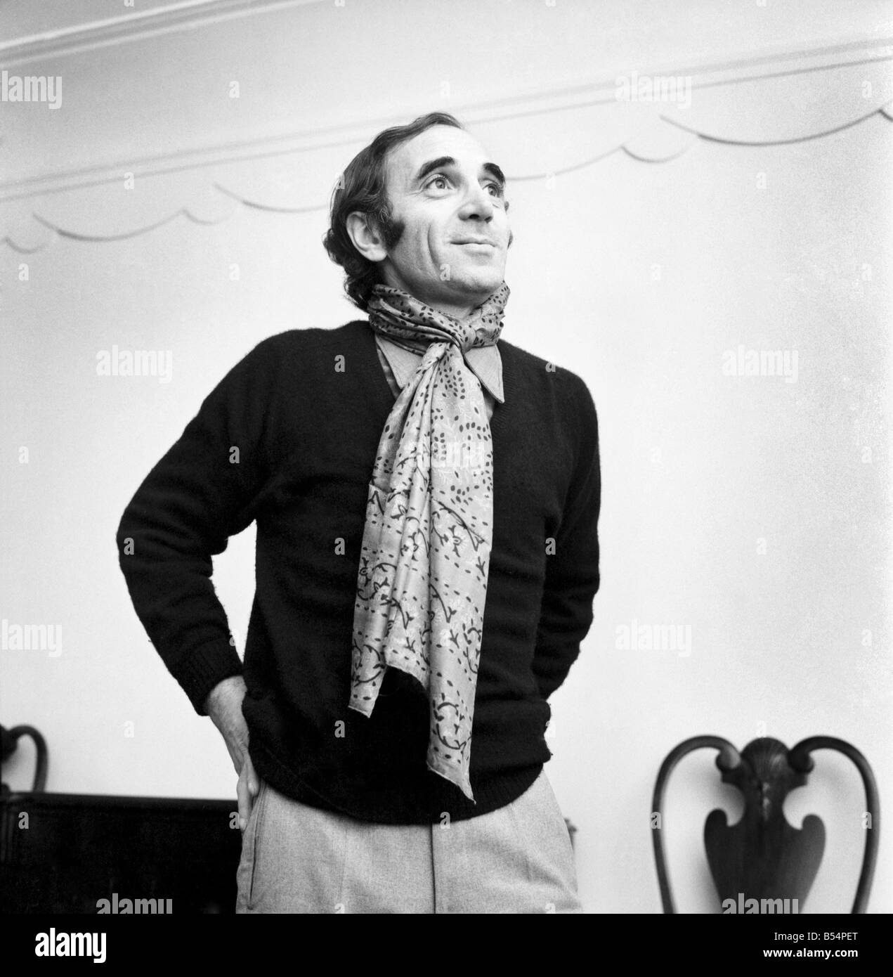 Divertissement. La musique. L'un des plus grands chanteurs pop France, Charles Aznavour n'est ici en Angleterre pour les prochains jours pour donner un Banque D'Images