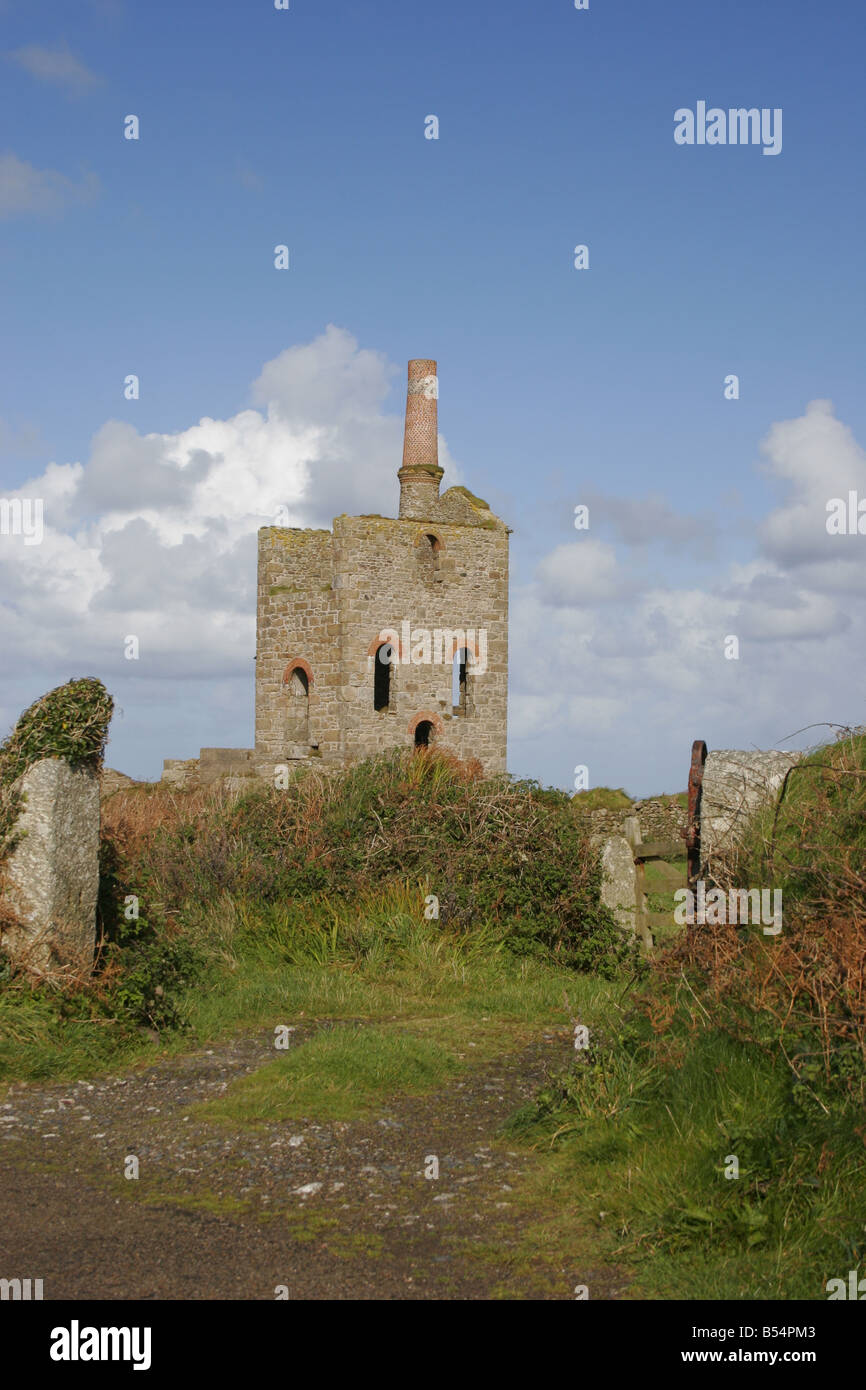 Levant la mienne et moteur de Cornwall Banque D'Images