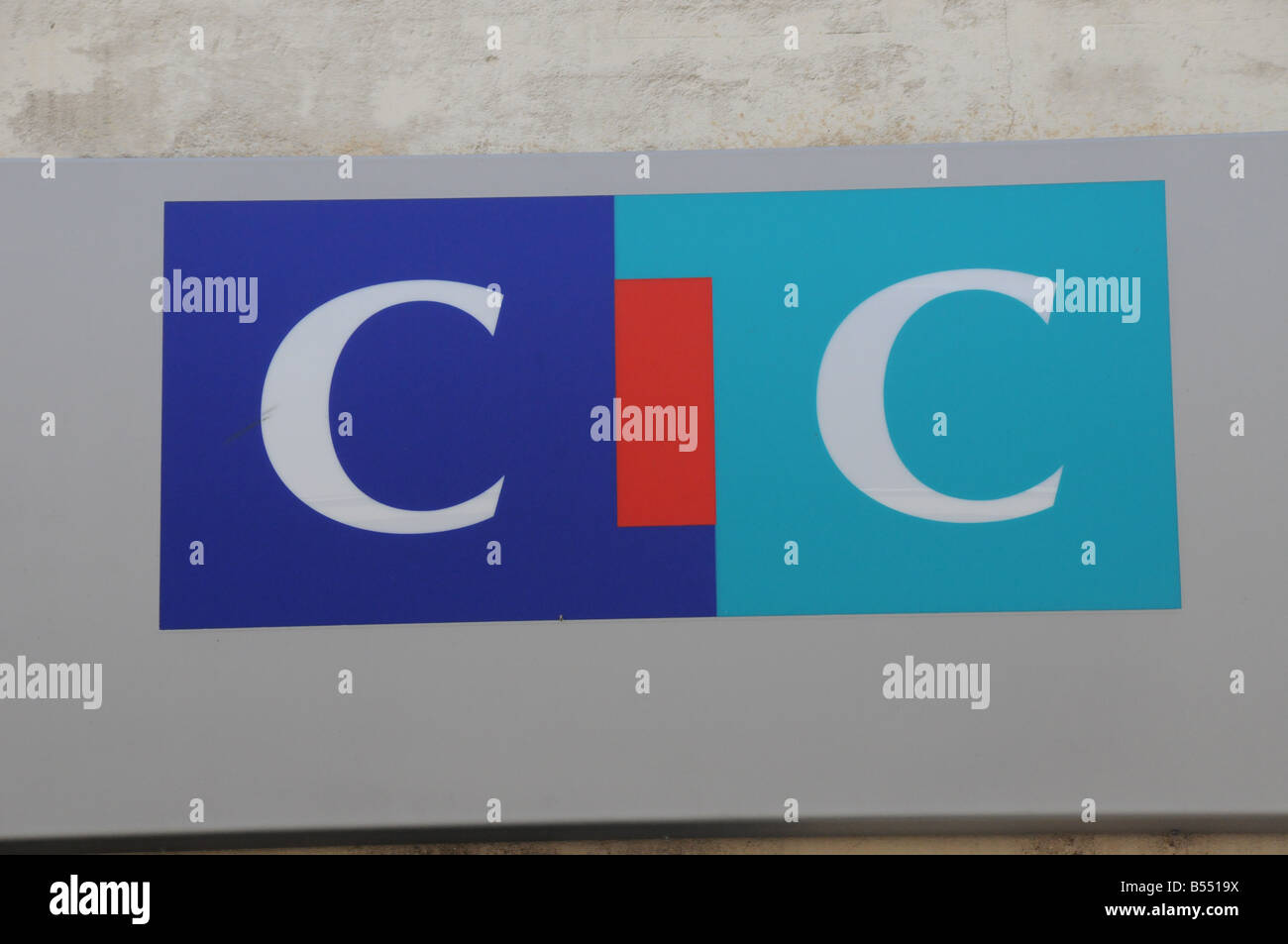 L'emblème et signe de CIC, un groupe bancaire français. Banque D'Images