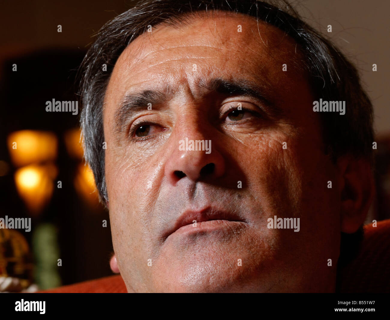 Portrait de légende golf espagnol Seve Ballesteros dans un hôtel de Madrid en 2007 Banque D'Images