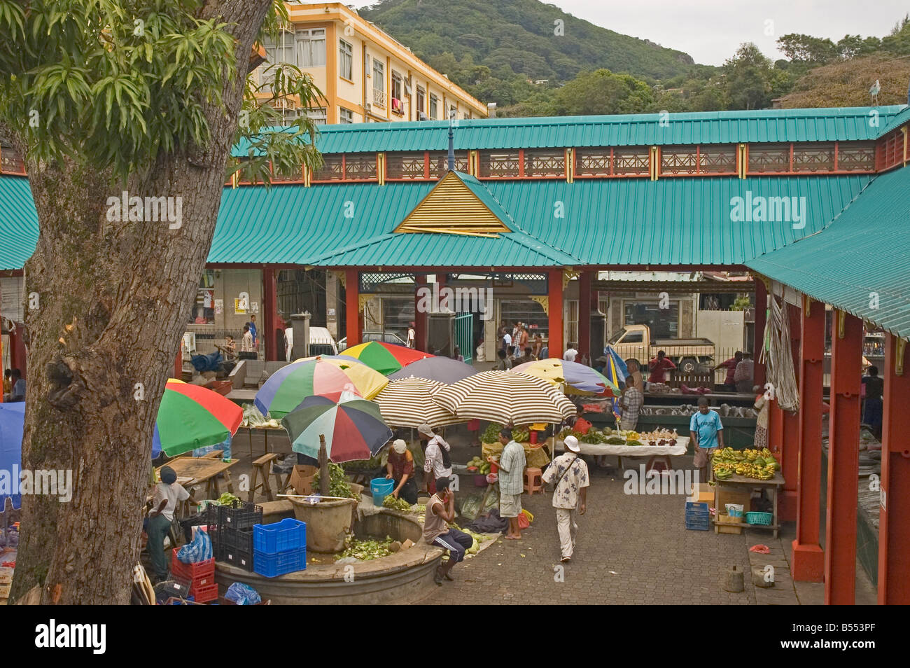 Océan Indien SEYCHELLES MAHE Victoria Sir Selwyn Selwyn Clarke market Banque D'Images