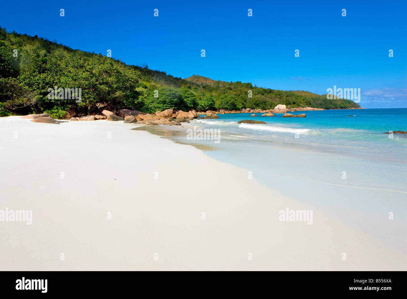 Anse Lazio à Praslin Island Seychelles Banque D'Images
