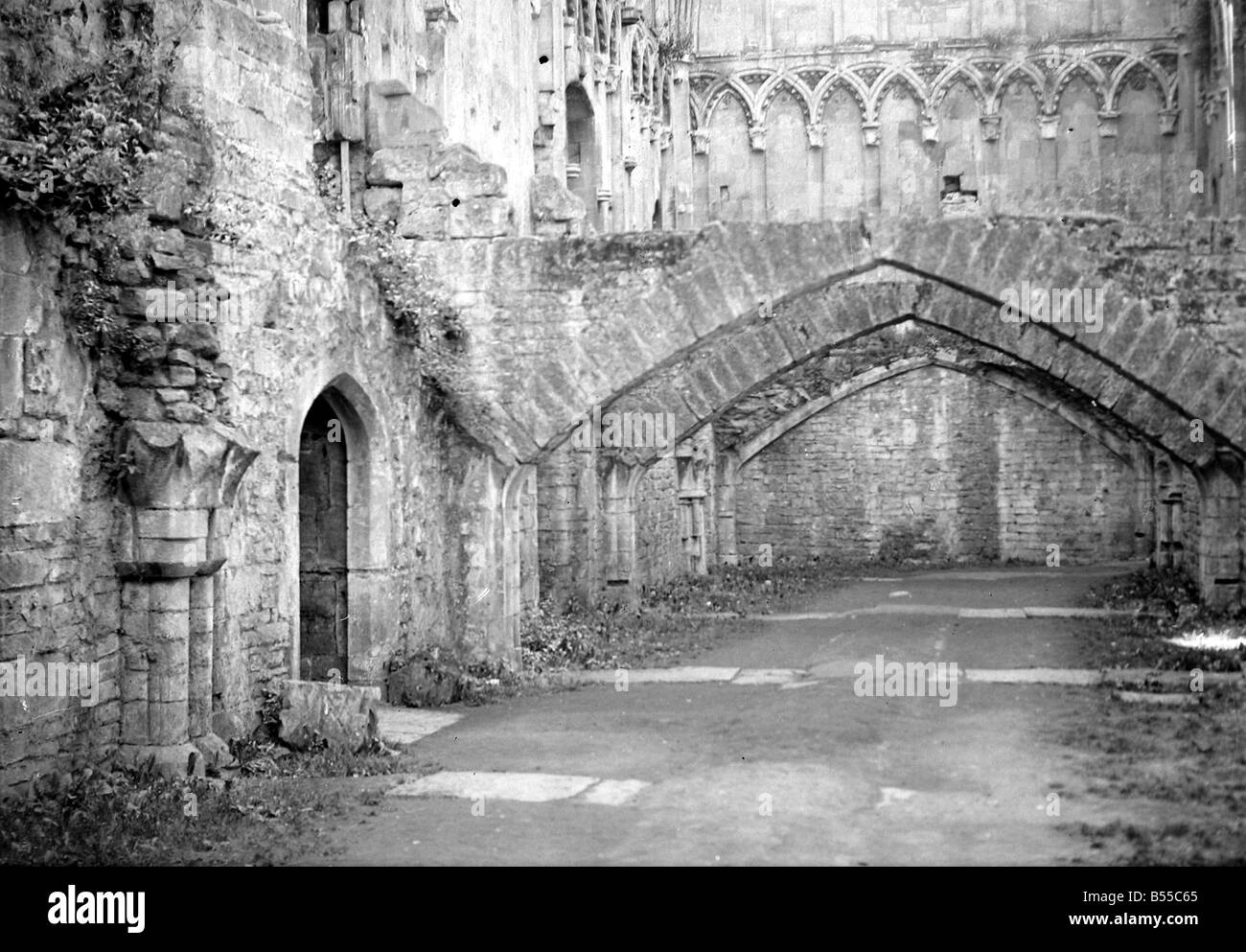 Les ruines de l'Abbaye de Glastonbury dans le Somerset 1923&# 13 ;&# 10;Alf 58 Banque D'Images