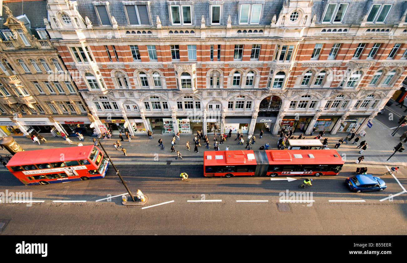 Vue aérienne de Oxford street Banque D'Images