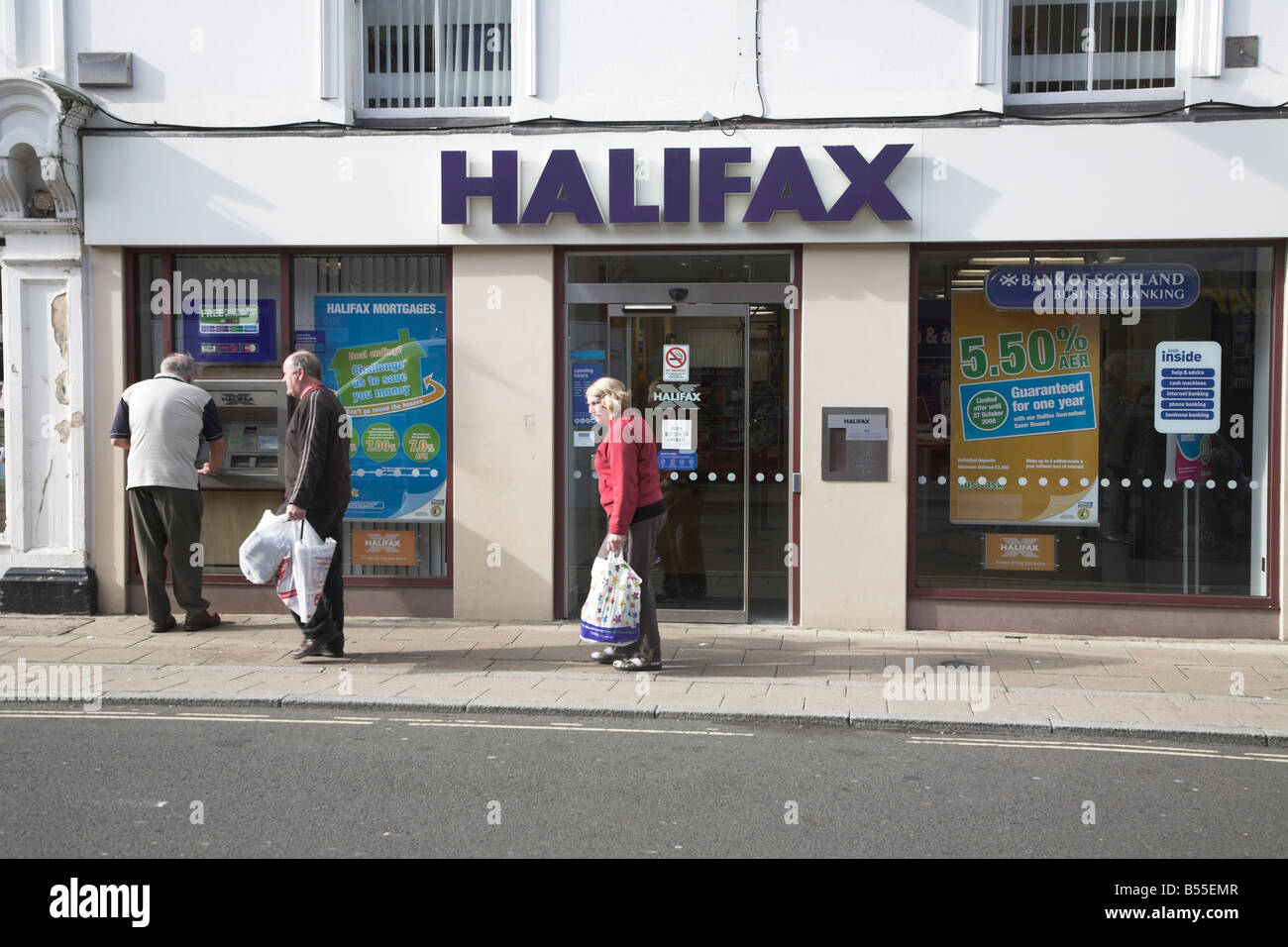 Direction générale de la banque Halifax sur UK high street Angleterre Suffolk Felixstowe Banque D'Images