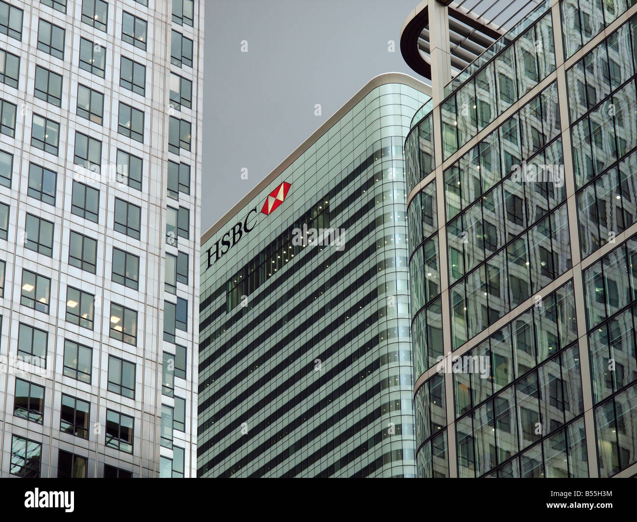 Logo HSBC Canary Wharf London UK Banque D'Images