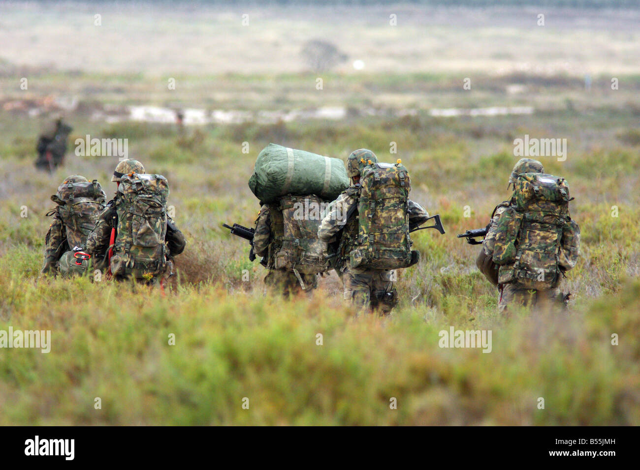 Les parachutistes de l'armée espagnole Banque D'Images