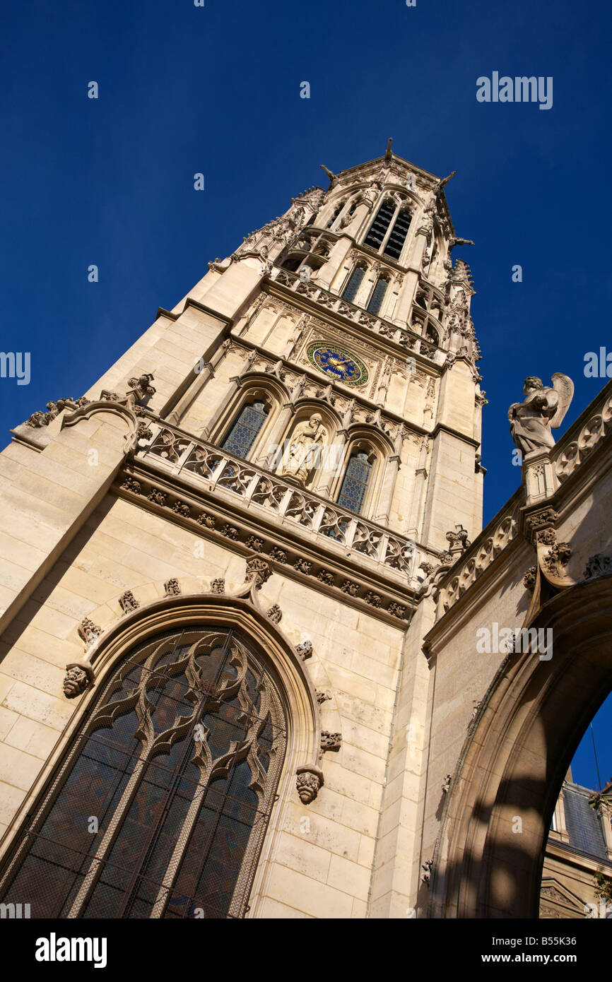 Clocher de Saint Germain l'Auxerrois Church Paris France Banque D'Images