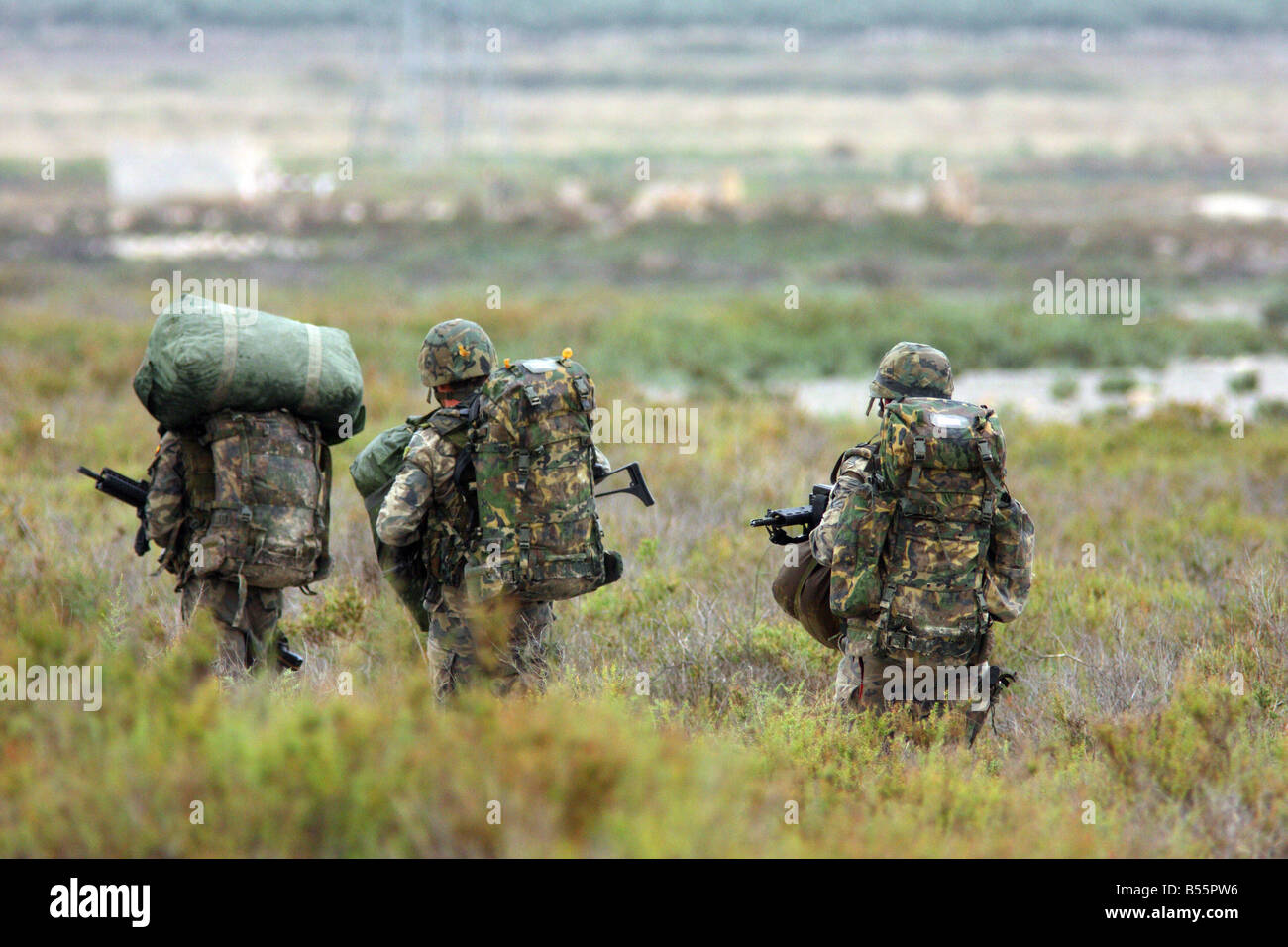 Les parachutistes de l'armée espagnole Banque D'Images
