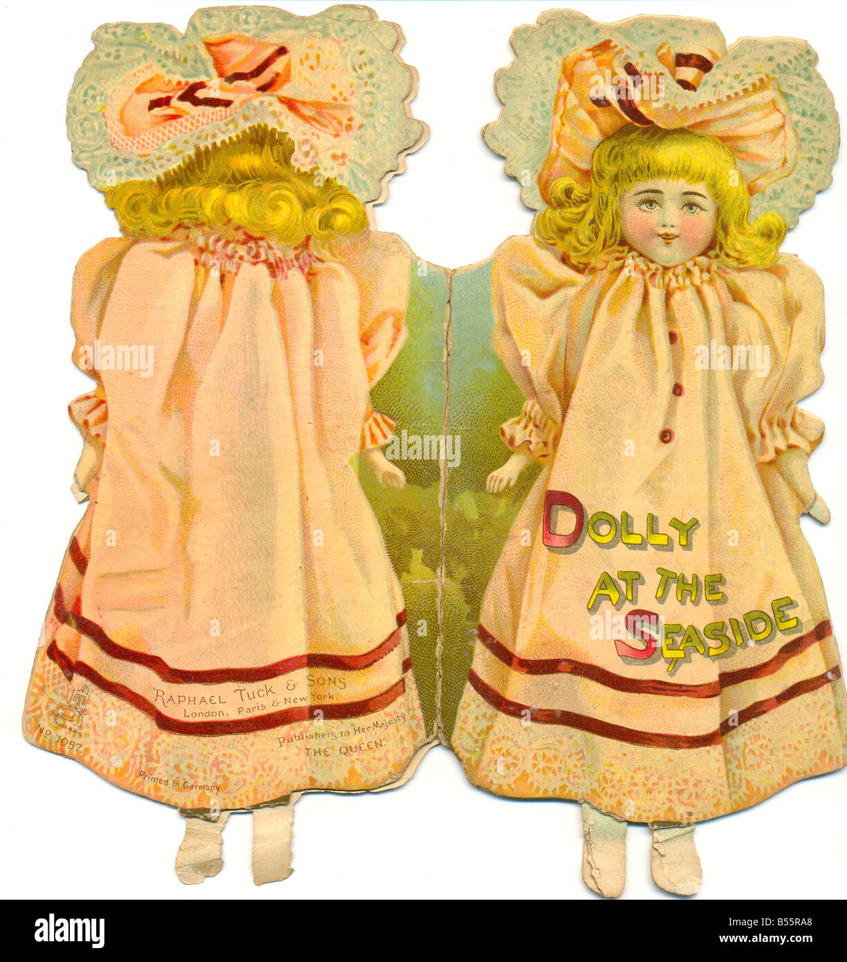 En forme de poupée livre intitulé Dolly à la mer publié par Raphael Tuck &  Sons circa 1895 Photo Stock - Alamy