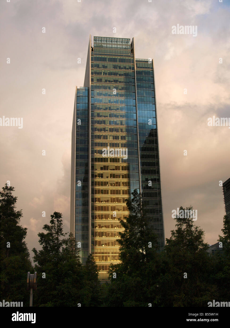 Canary Wharf Docklands office tower London UK Banque D'Images