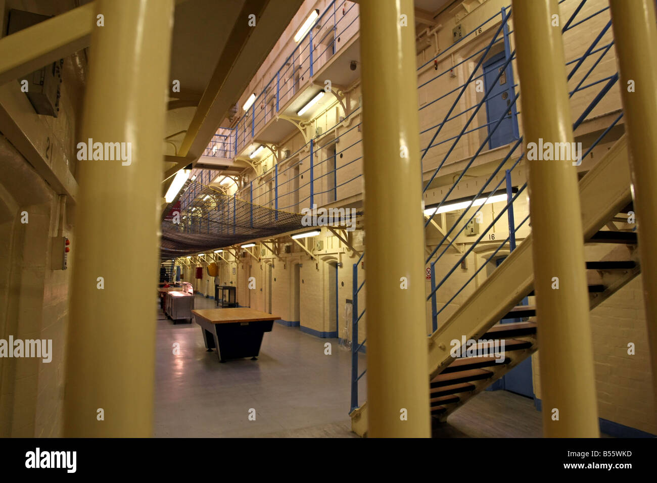 'Un' Hall dans Craiginches dans la prison de la ville d'Aberdeen, Écosse, Royaume-Uni Banque D'Images