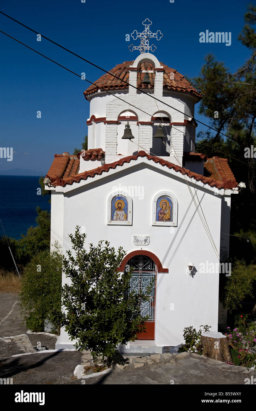 Église orthodoxe grecque Ayia Paraskevi Samos Grèce Banque D'Images