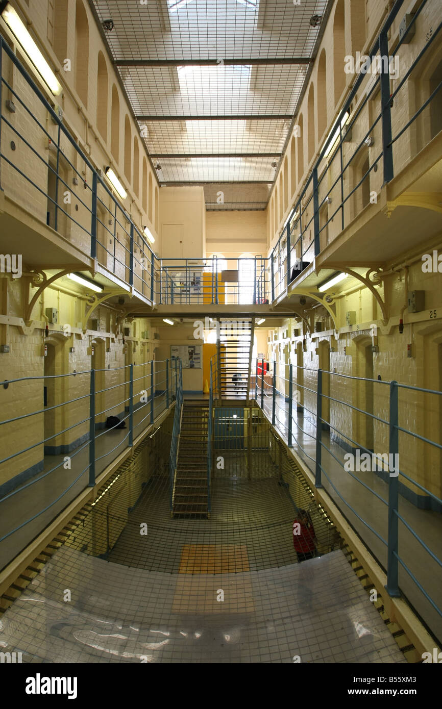 'Un' Hall dans Craiginches dans la prison de la ville d'Aberdeen, Écosse, Royaume-Uni Banque D'Images