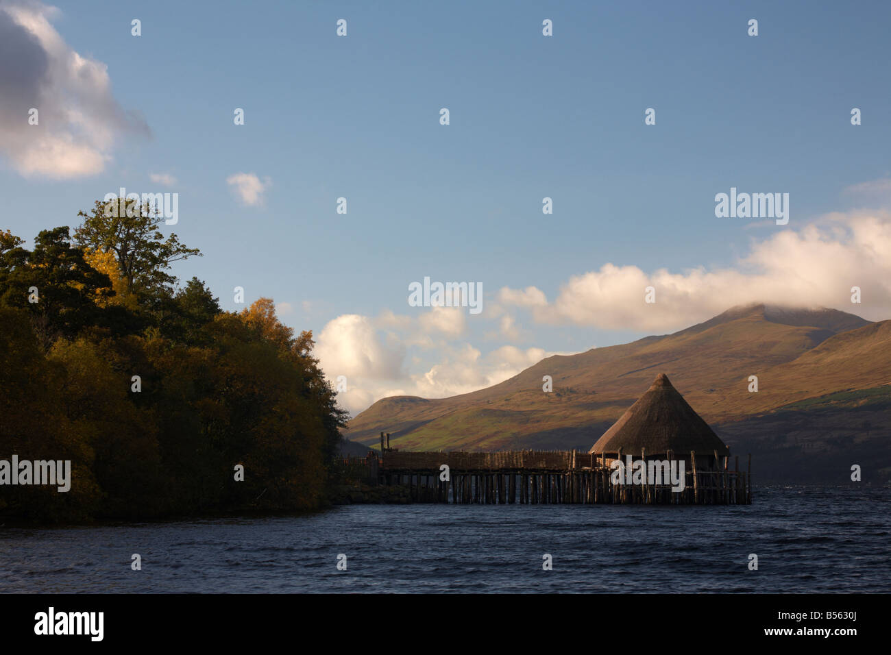 Crannog écossais Centre, Loch Tay, Ecosse Banque D'Images