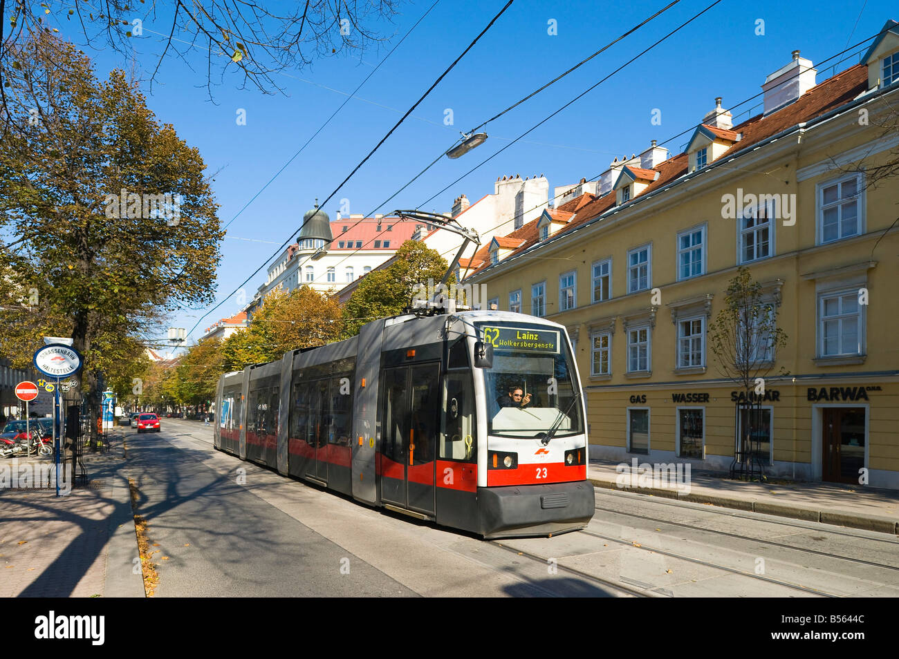 Tramway Straßenbahn Wien Vienne Banque D'Images