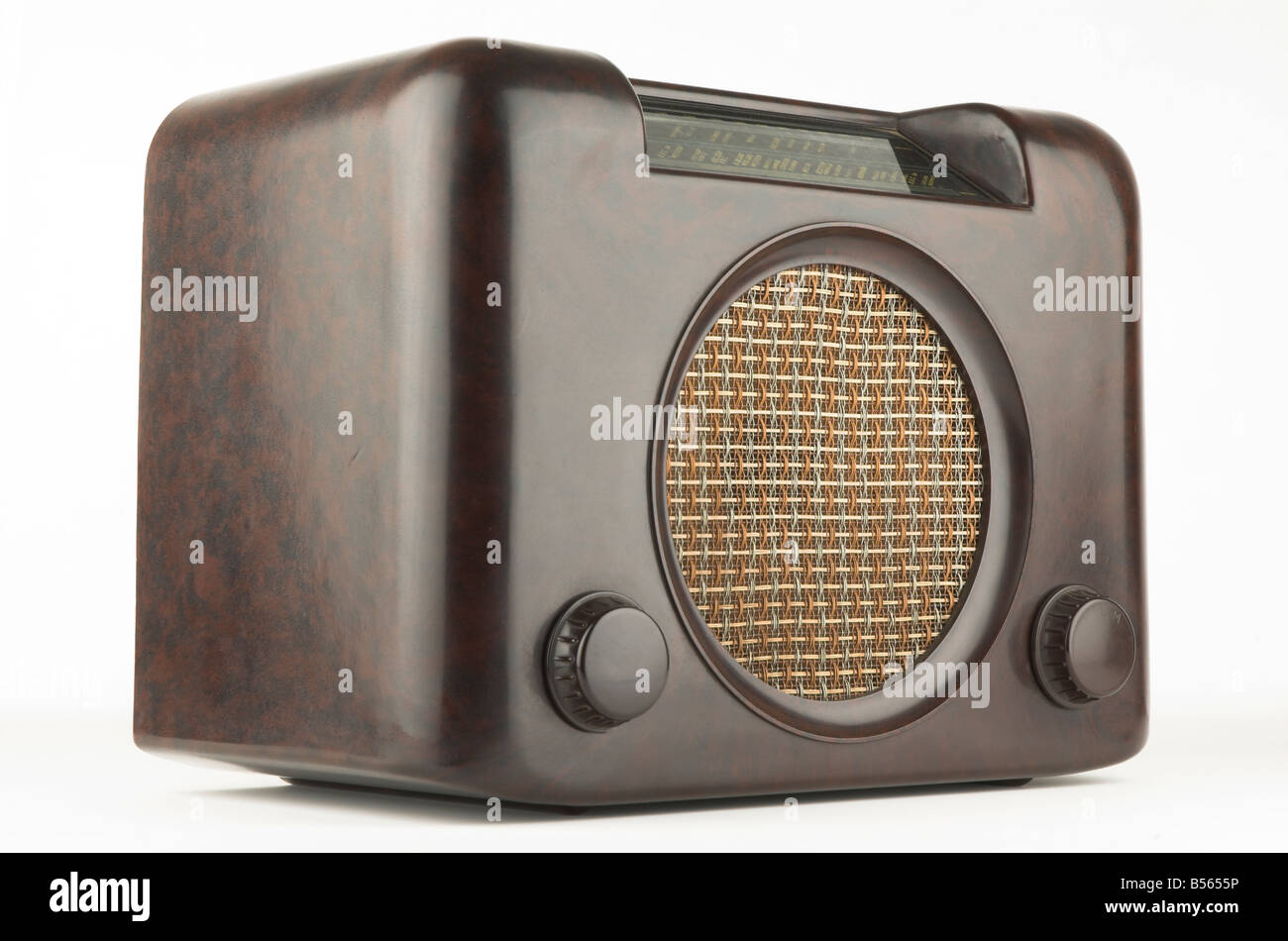 Bush en bakélite Antique CAD90 brown 1940 radio Banque D'Images
