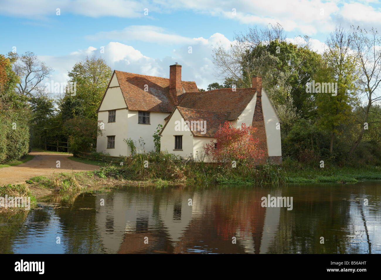UK Angleterre Suffolk East Bergholt Willy Lotts Flatford John Constable Country Cottage Banque D'Images