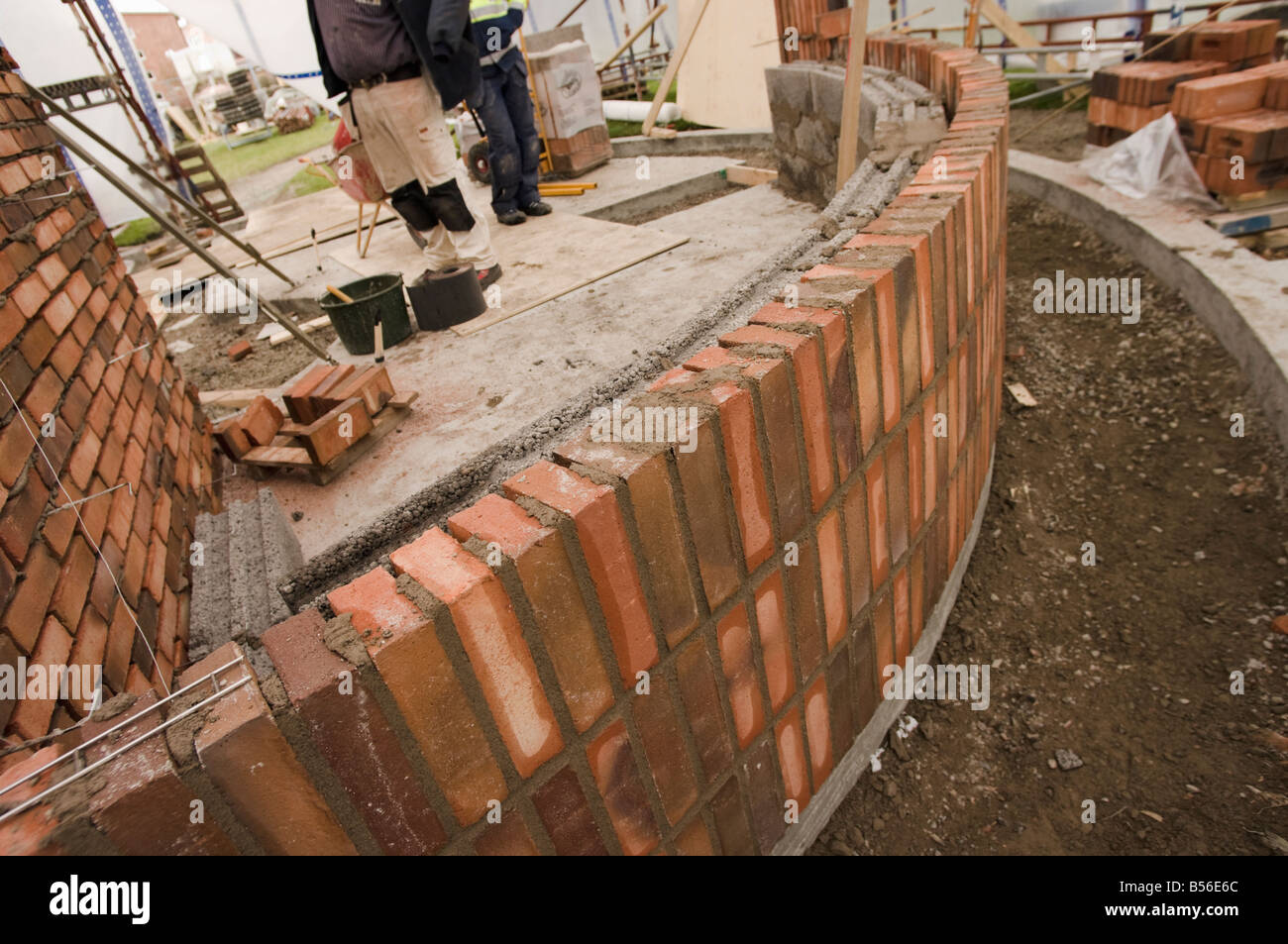 Site de construction en Höganäs, Suède. Pour un usage éditorial uniquement. Banque D'Images