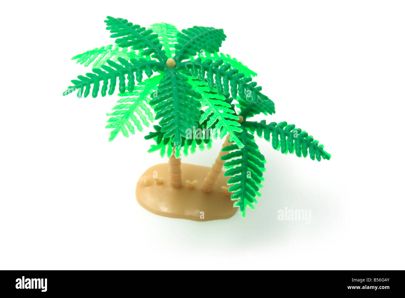 Palmier en plastique miniature Banque D'Images