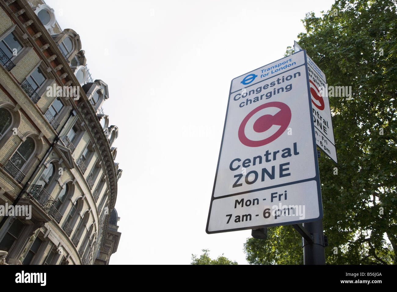 Congestion charge sign Banque D'Images