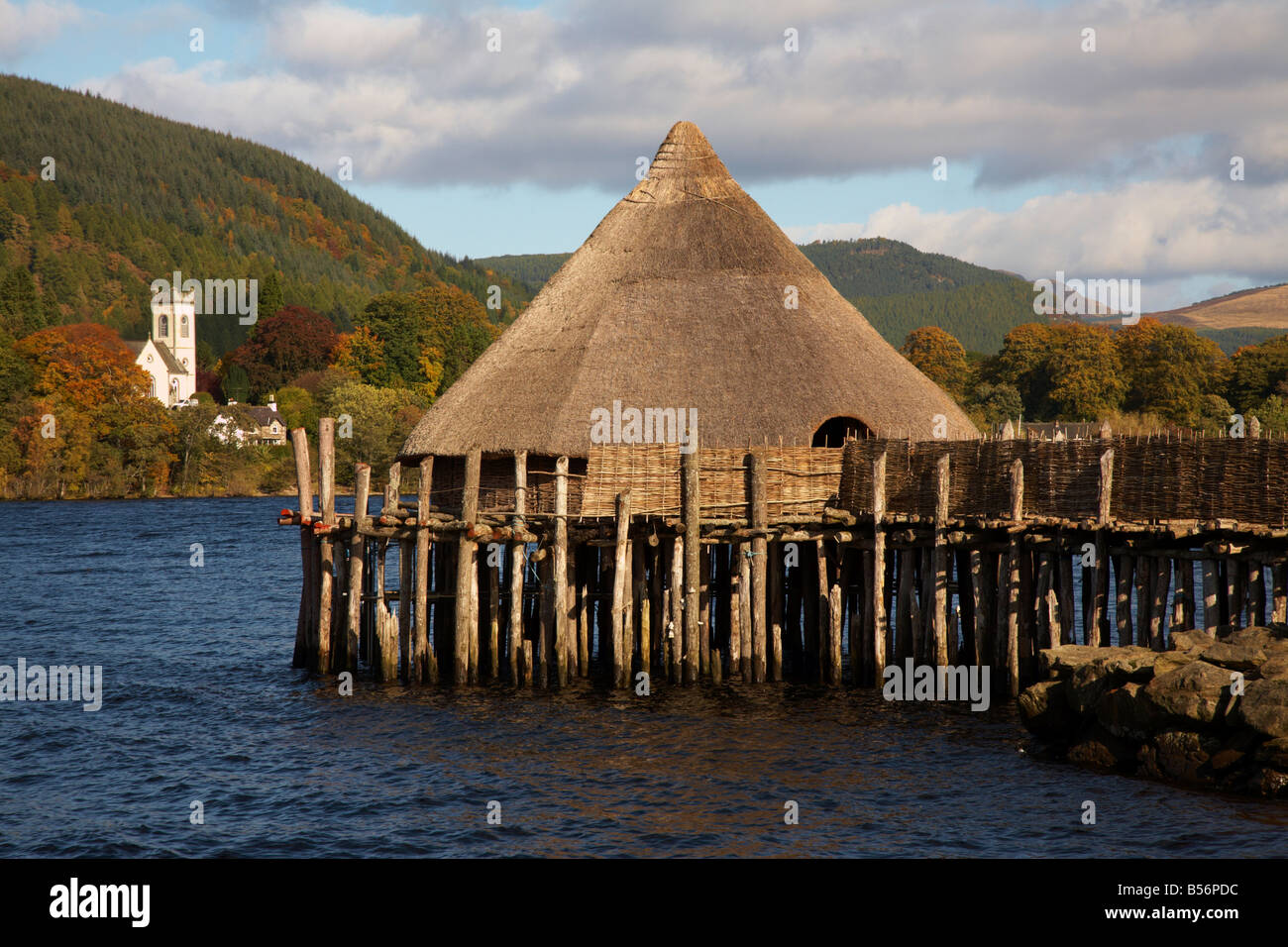 Crannog écossais Centre, Loch Tay, Ecosse Banque D'Images