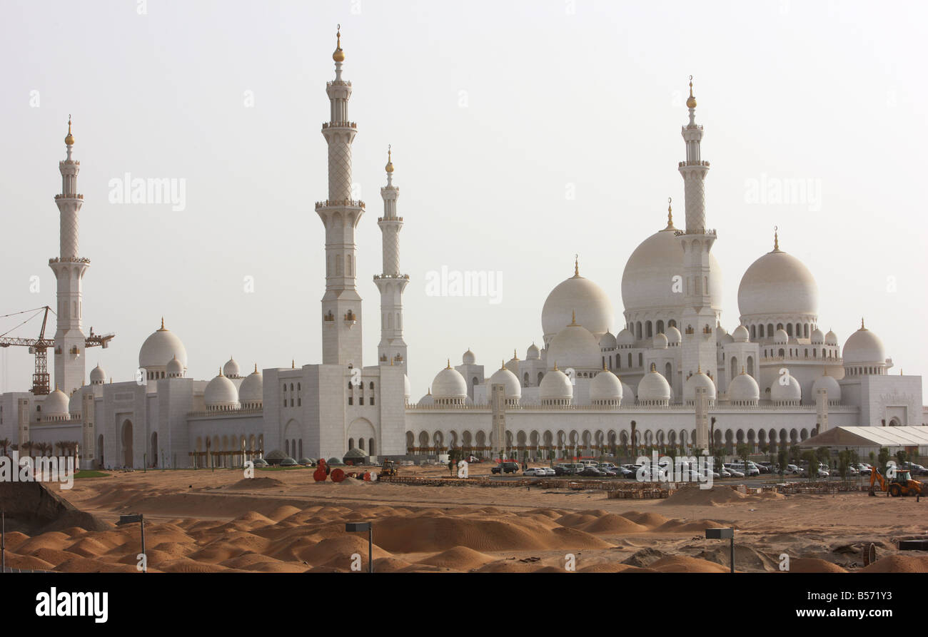 Émirats Arabes Unis Abu Dhabi Sheikh Zayed Bin Sultan Al Nahyan Mosquée Banque D'Images