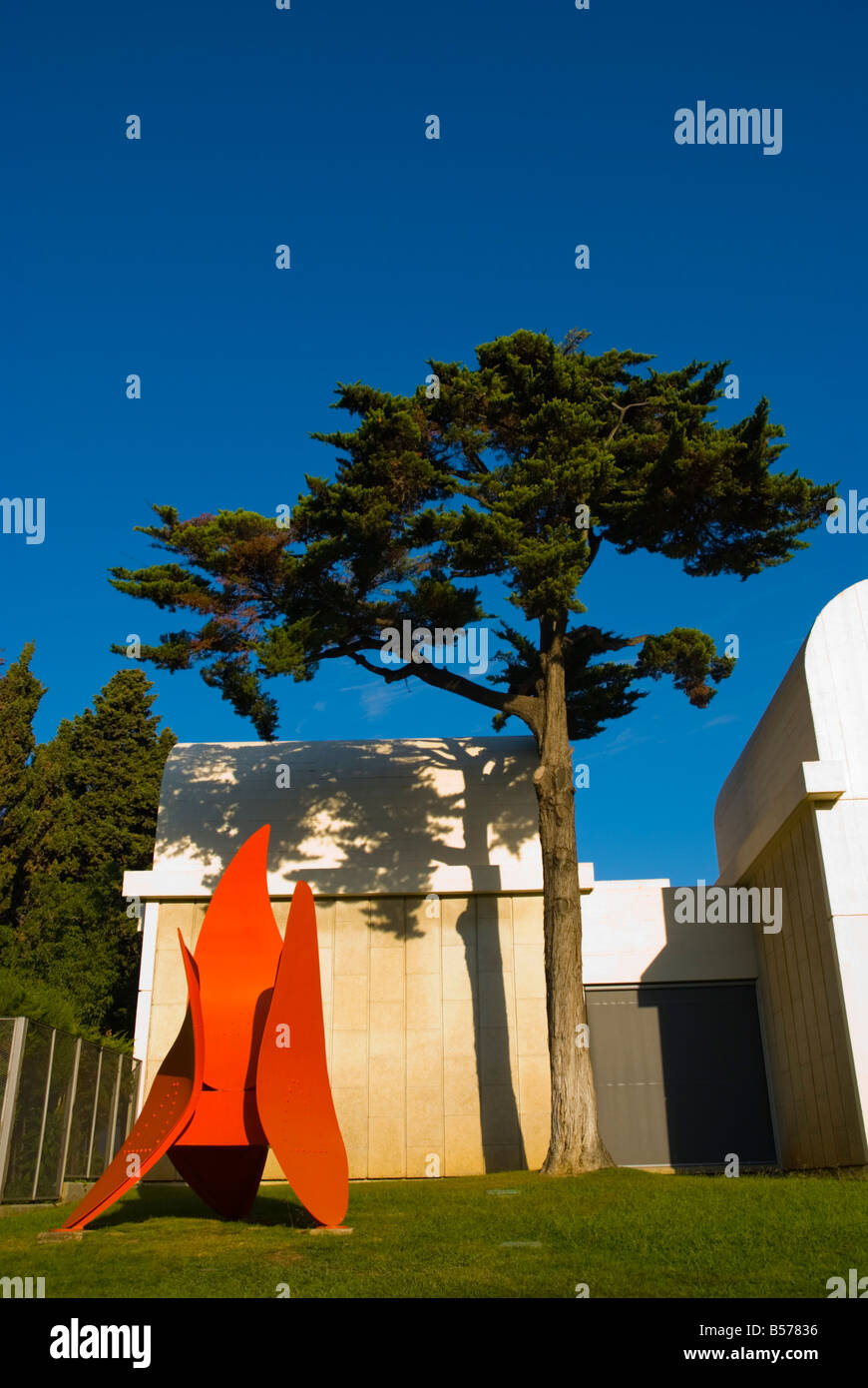 L'extérieur Fundacio Joan Miro à Montjuic à Barcelone Espagne Europe Banque D'Images