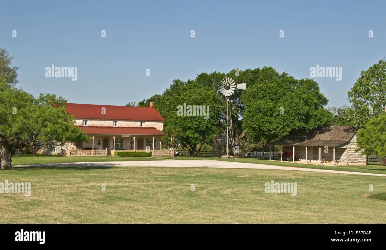 Texas Hill Country pommetier près de Fredericksburg historic pommetier Creek Ranch Banque D'Images