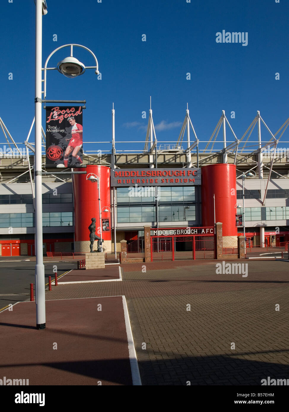 L'entrée principale du stade de football Ligue 1 Club Middlesbrough Football Club à la Riverside Middlesbrough Cleveland UK Banque D'Images