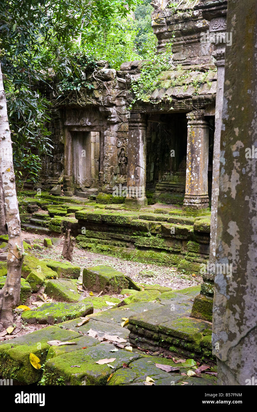 Preah Khan temple, Angkor, Cambodge Angkorien construit par le roi Jayavarman VII au 12ème siècle. Banque D'Images