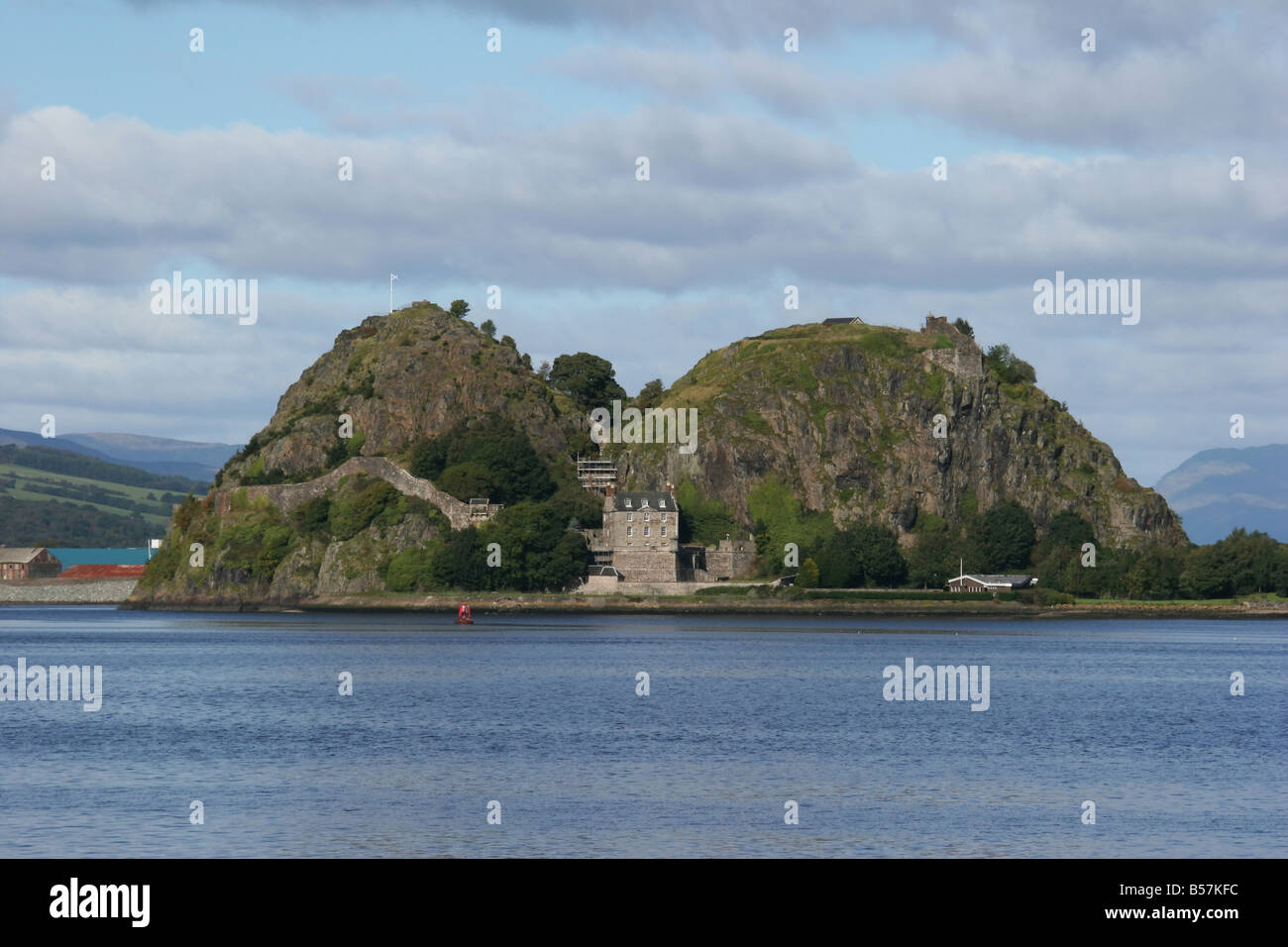 Château de Dumbarton Rock et Banque D'Images