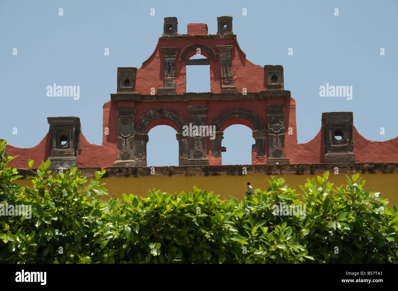 Détail de bulding dans la Plaza de Allende, San Miguel de Allende, Guanajuato, Mexique de l'État Banque D'Images