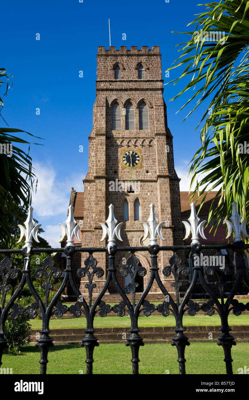 St George's Anglican Church, Basseterre, Saint Kitts, les îles sous le vent, Antilles, Caraïbes, Amérique Centrale Banque D'Images