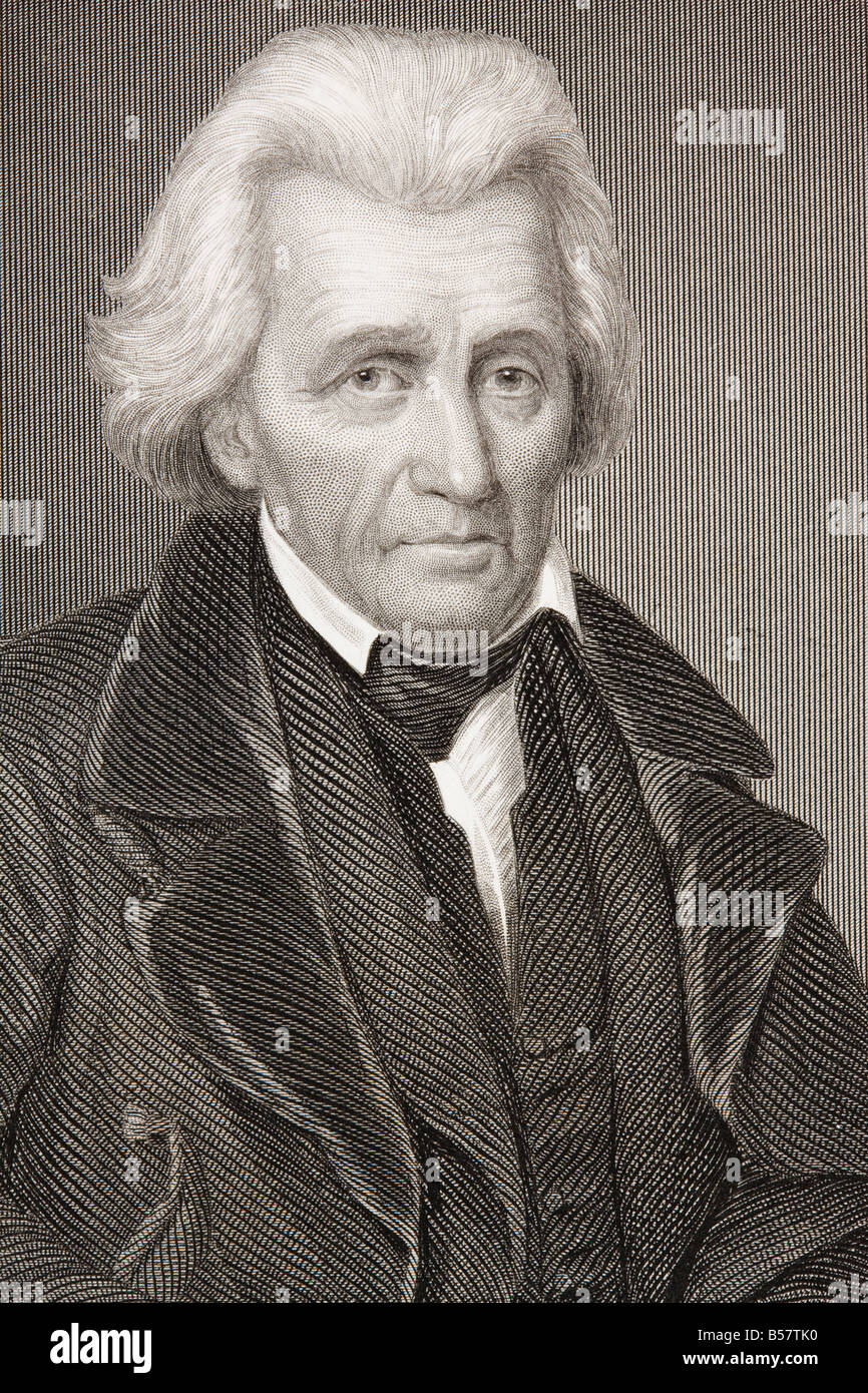 Andrew Jackson, 1767 - 1845. 7th Président des États-Unis d'Amérique. Banque D'Images