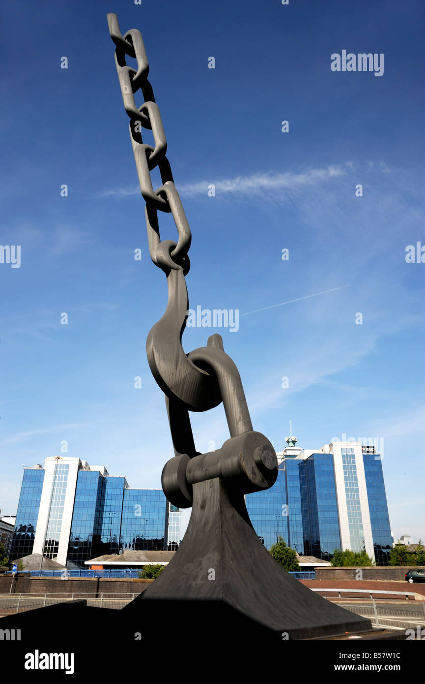 Sky Hook sculpture, Trafford Park, Manchester, Angleterre, Royaume-Uni, Europe Banque D'Images