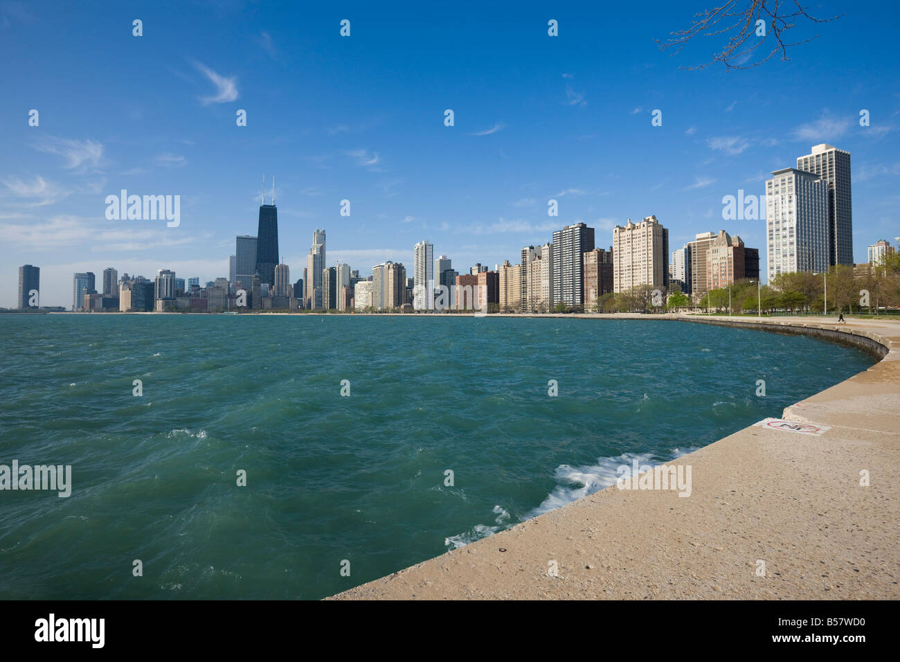 Près de l'horizon nord et Côte d'or, du lac Michigan, Chicago, Illinois, États-Unis d'Amérique, Amérique du Nord Banque D'Images
