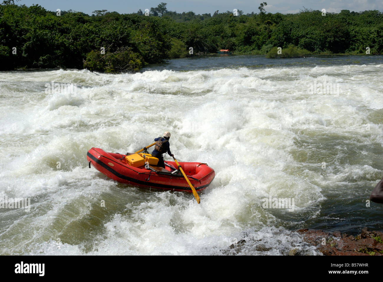 Les chutes de Bujagali, Victoria Nil, l'Ouganda, l'Afrique de l'Est, l'Afrique Banque D'Images