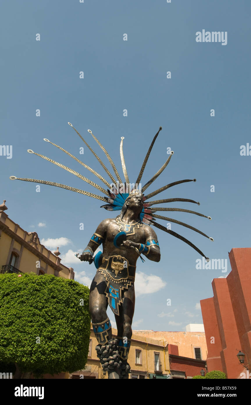 Statue de danseuse indienne, Queretaro, Queretaro, Mexique, Etat de l'Amérique du Nord Banque D'Images