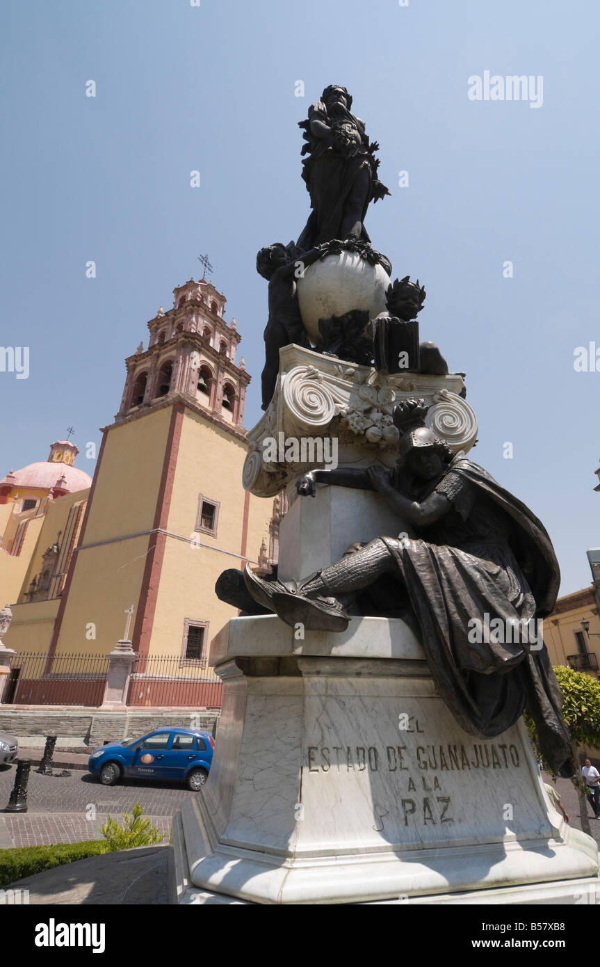 Le 17e siècle Basilica de Nuestra Señora de Guanajuato à Guanajuato, Site du patrimoine mondial de l'UNESCO, de l'État de Guanajuato, Mexique Banque D'Images