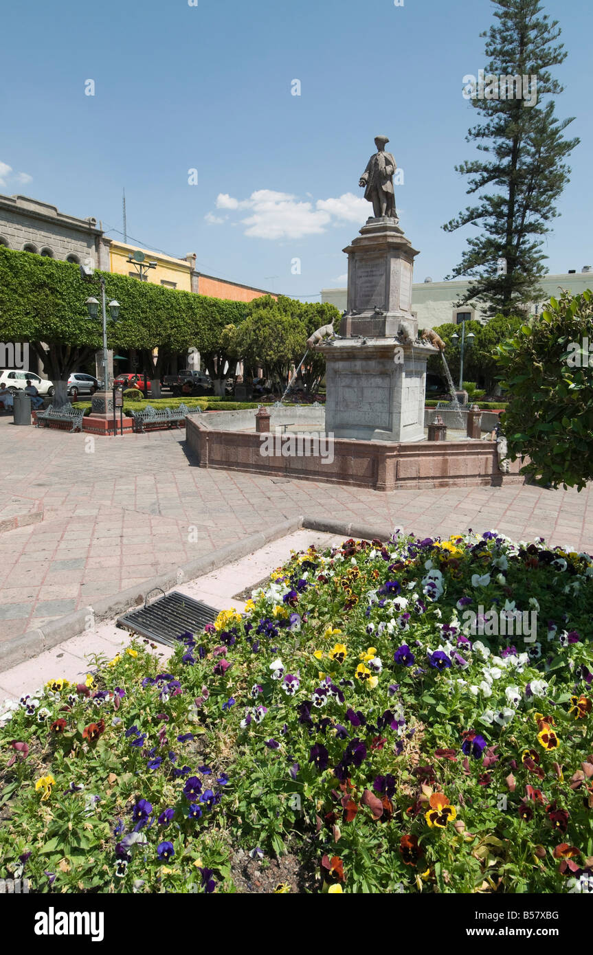 Plaza de la Independencia (Plaza de Armas) à Santiago de Queretaro (Queretaro), site du patrimoine mondial de l'UNESCO, de l'État de Querétaro Banque D'Images