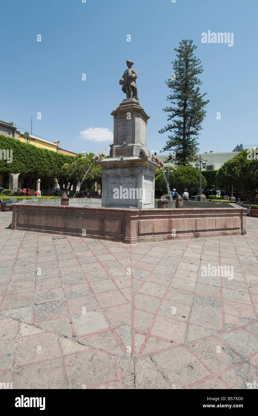 Plaza de la Independencia (Plaza de Armas) à Santiago de Queretaro (Queretaro), site du patrimoine mondial de l'UNESCO, de l'État de Querétaro Banque D'Images