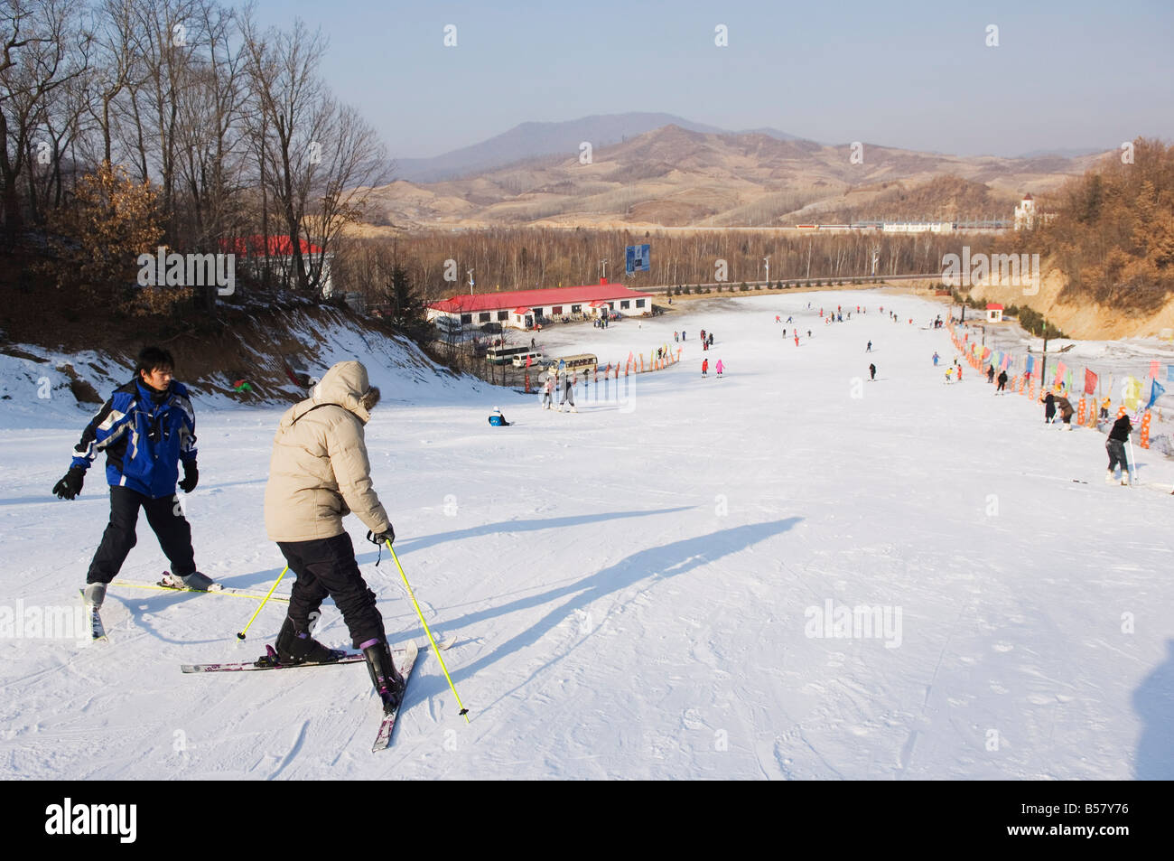 Station de ski de Yabuli, province de Heilongjiang, au nord-est de la Chine, de la Chine, de l'Asie Banque D'Images