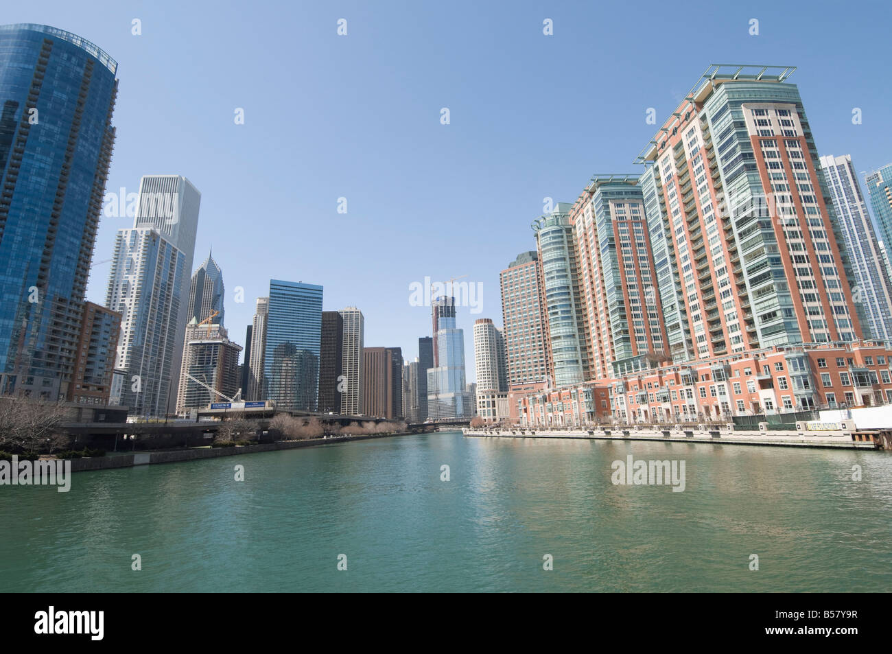 Rivière de Chicago, Chicago, Illinois, États-Unis d'Amérique, Amérique du Nord Banque D'Images