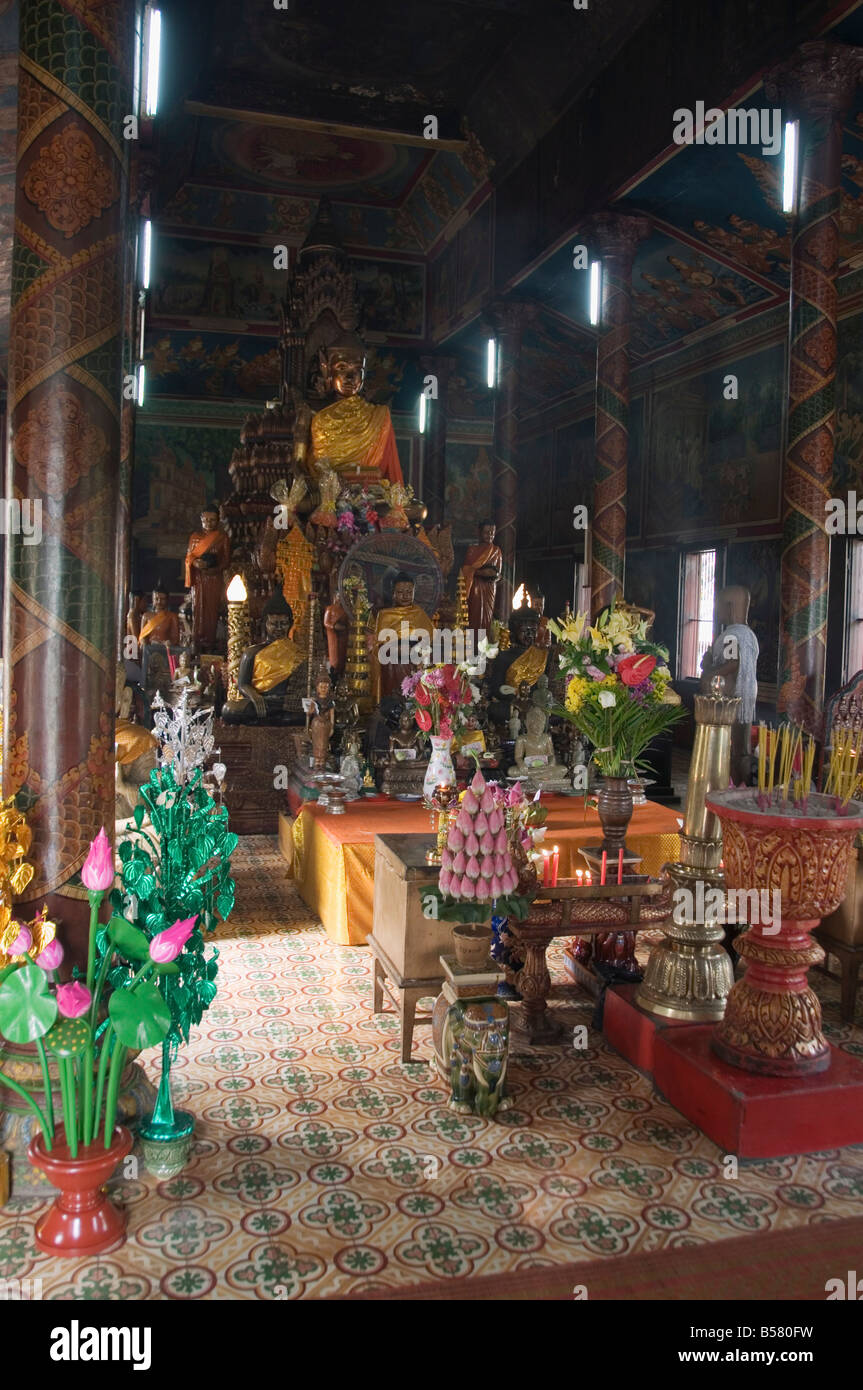 Wat Phnom, Phnom Penh, Cambodge, Indochine, Asie du Sud, Asie Banque D'Images