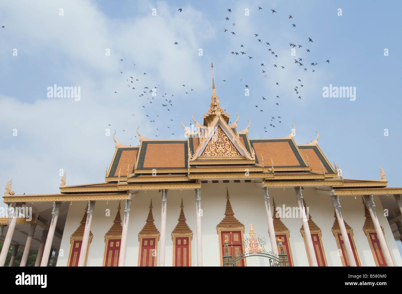 La salle du trône du Palais Royal, Phnom Penh, Cambodge, Indochine, Asie du Sud, Asie Banque D'Images