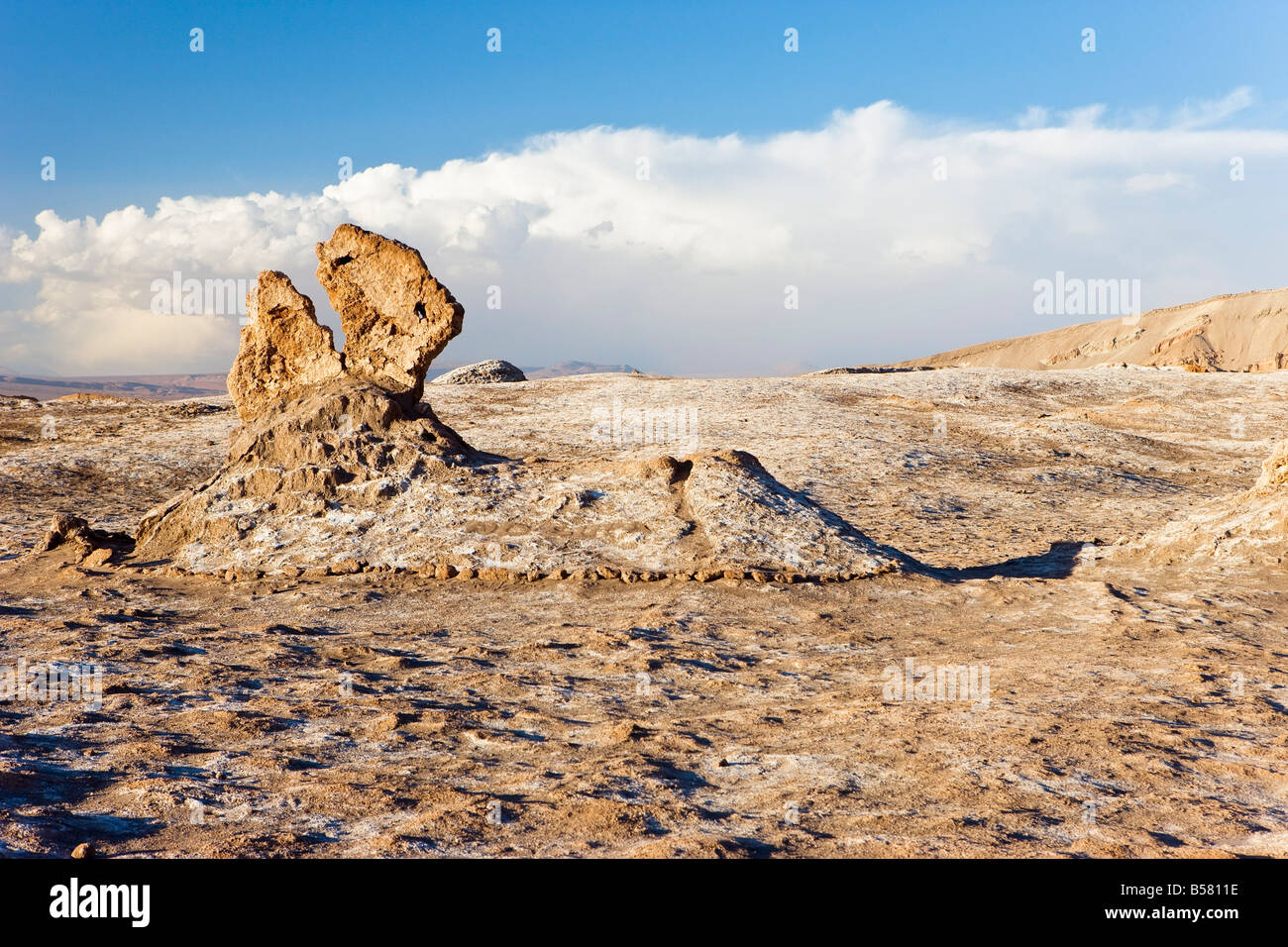 Roche érodée des pinacles, Valle de la Luna (vallée de la lune), Désert d'Atacama, Norte Grande, Chili, Amérique du Sud Banque D'Images