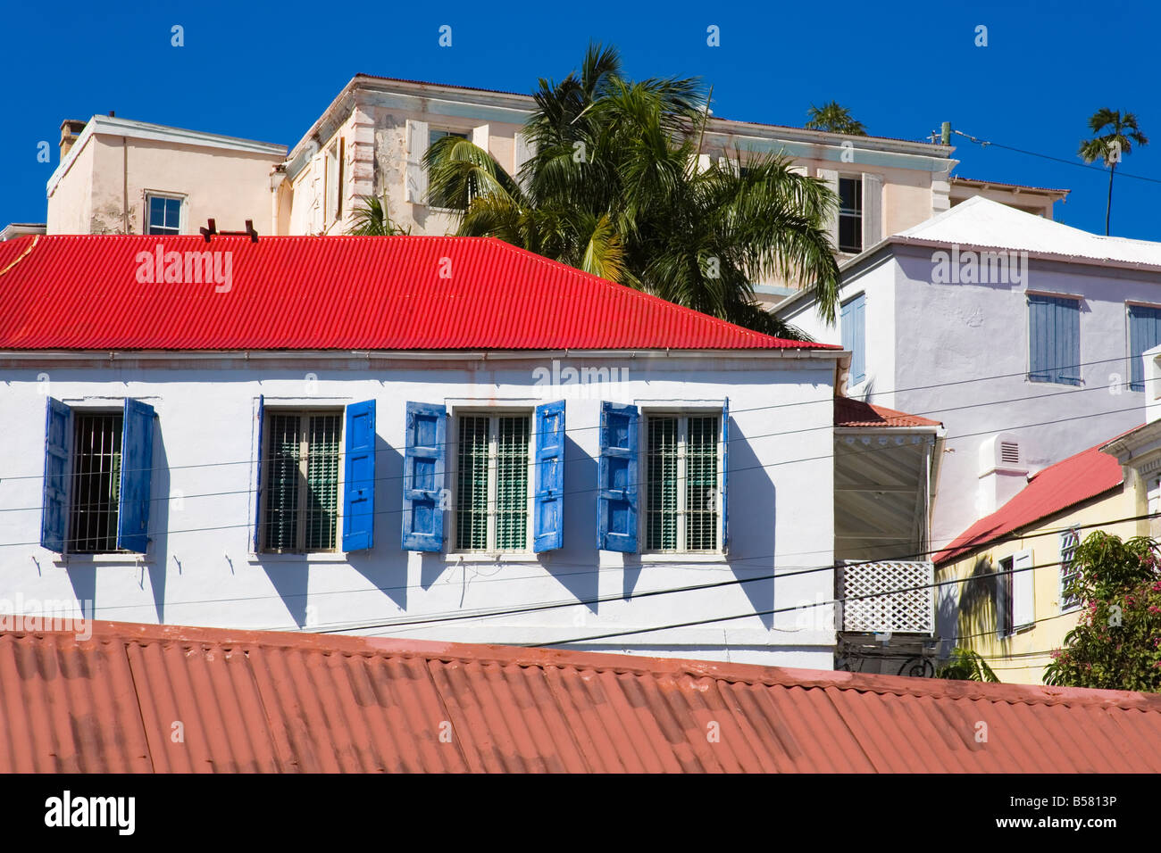 Ville de Charlotte Amalie, St Thomas Island, îles Vierges américaines, Antilles, Caraïbes, Amérique Centrale Banque D'Images